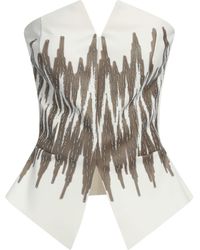 La Petite Robe Di Chiara Boni - Ivory Top Polyamide, Elastane - Lyst