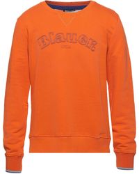 Blauer Sweatshirt - Orange