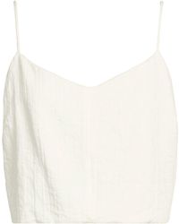 Twinset - Ivory Top Viscose, Polyamide, Lyocell, Linen - Lyst