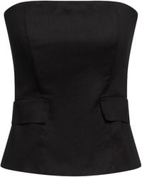 ALESSIA SANTI - Top Linen, Viscose, Elastane - Lyst