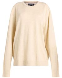 Tommy Hilfiger - Cream Sweater Merino Wool - Lyst