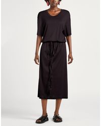 Lemaire Draped Mesh Jersey Maxi Dress in Natural | Lyst