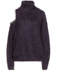 Semicouture - Plum Turtleneck Mohair Wool, Polyamide, Virgin Wool - Lyst