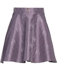 Elisabetta Franchi - Mauve Mini Skirt Polyester - Lyst