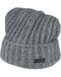 Emporio Armani - Hat Acrylic, Polyamide, Wool, Mohair Wool, Cow Leather - Lyst
