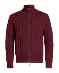 Doriani - Burgundy Cardigan Cashmere - Lyst