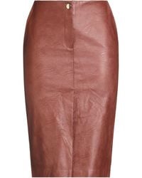 DOUBLE C - Midi Skirt Polyurethane, Viscose - Lyst