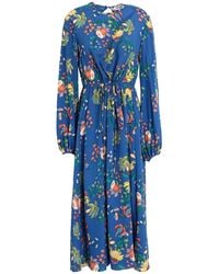 Diane von Furstenberg - Sydney Midikleid Aus Crêpe De Chine Mit Blumenprint - Lyst