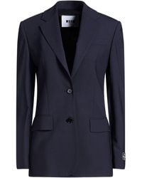 MSGM - Midnight Blazer Virgin Wool, Elastane - Lyst