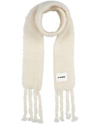 Jil Sander - Ivory Scarf Mohair Wool, Wool, Polyamide - Lyst