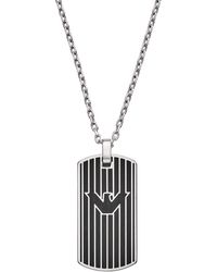 Visiter la boutique Emporio ArmaniEmporio Armani EGS2910040 Men's Necklace Marble Black Stainless Steel Height: 10mm Length: 525mm Width: 11mm No gemstone 