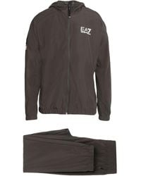 EA7 - Charcoal Tracksuit Polyester - Lyst