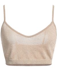 FEDERICA TOSI - Sand Top Viscose, Polyester, Metallic Polyester - Lyst