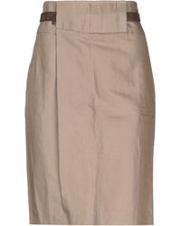 Brunello Cucinelli Gonna ginocchio - Marrone