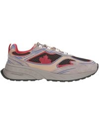 DSquared² - Taupe Sneakers Leather, Textile Fibers - Lyst