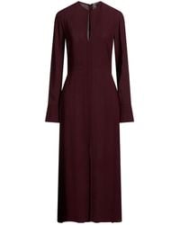 Semicouture - Plum Midi Dress Viscose - Lyst