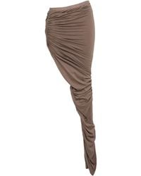 Rick Owens - Taupe Maxi Skirt Cotton - Lyst