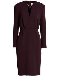 Kaos - Burgundy Midi Dress Polyester, Elastane - Lyst