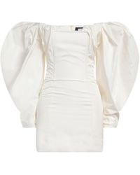 Jacquemus - Ivory Mini Dress Polyester - Lyst