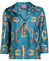Franco Ferrari - Slate Shirt Silk - Lyst