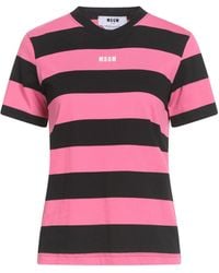 MSGM - Fuchsia T-Shirt Cotton - Lyst