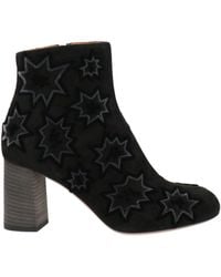 Chloé - Ankle Boots Leather, Textile Fibers - Lyst