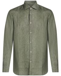 Moorer - Military Shirt Linen - Lyst