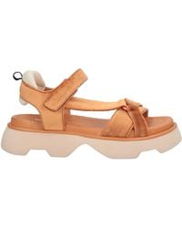 Jeannot - Camel Sandals Leather, Textile Fibers - Lyst