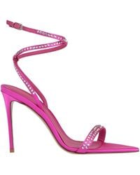 Le Silla - Fuchsia Sandals Textile Fibers - Lyst