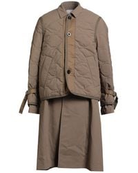Sacai - Khaki Overcoat & Trench Coat Polyester - Lyst