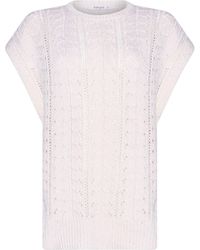 Kangra - Cream Sweater Merino Wool, Polyester - Lyst