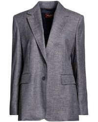 Max Mara - Slate Blazer Virgin Wool, Viscose, Linen - Lyst