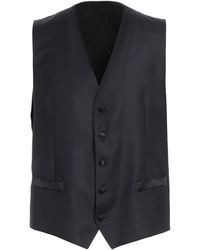 Dolce & Gabbana - Midnight Tailored Vest Virgin Wool, Elastane - Lyst