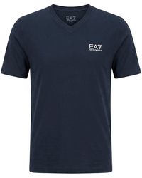 EA7 - T-Shirt Cotton, Elastane - Lyst