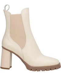 Lorenzo Mari - Ivory Ankle Boots Calfskin - Lyst