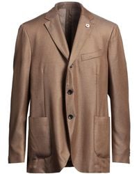 Lardini - Camel Blazer Cashmere, Wool, Silk - Lyst
