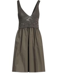 Liu Jo - Military Mini Dress Cotton, Elastane - Lyst