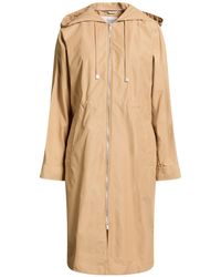 Peserico - Camel Overcoat & Trench Coat Cotton, Polyamide - Lyst