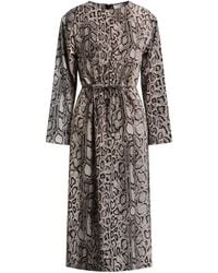 19.70 Nineteen Seventy - Sand Midi Dress Polyester, Elastane - Lyst