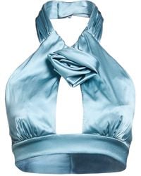 Alessandra Rich - Top Silk, Elastane - Lyst