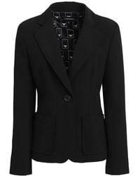 Emporio Armani - Blazer Polyester, Viscose, Cotton, Elastane - Lyst