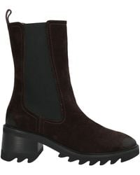 Paola D'arcano - Dark Ankle Boots Leather - Lyst