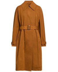 Tod's - Tan Overcoat & Trench Coat Cotton, Polyester, Polyamide - Lyst