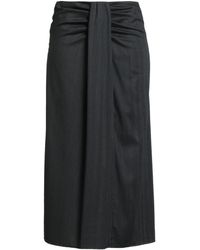Marella - Charcoal Midi Skirt Virgin Wool, Polyester, Viscose - Lyst
