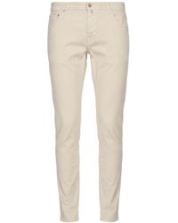 Jacob Cohen - Cream Pants Cotton, Elastane - Lyst