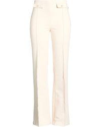 Elisabetta Franchi - Cream Pants Polyester, Elastane - Lyst