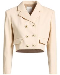 Sandro - Cream Blazer Cotton - Lyst