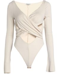 ALESSANDRO VIGILANTE - Cream Bodysuit Polyester, Elastane - Lyst
