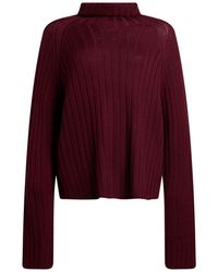Aragona - Burgundy Turtleneck Merino Wool - Lyst