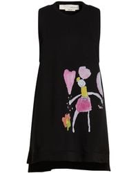 Isabel Benenato - Mini Dress Cotton, Polyester - Lyst